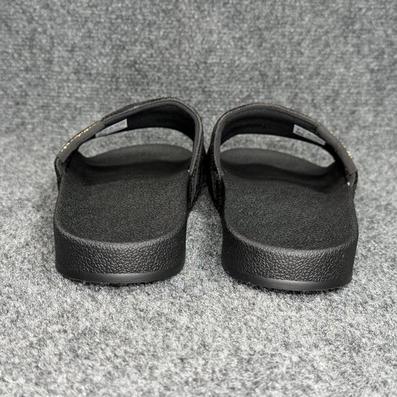 Adidas Adilette Slide Sandals Women's Size 8 Black Gold Metallic Summer Pool - Picture 5 of 11